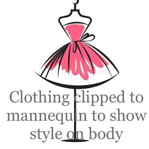 Range of sizes! Those larger than the mannequin